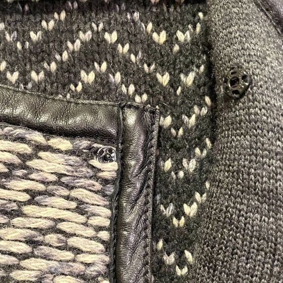 Rag & Done Wool with Lamb Leather Trim Jacket |Size:XS| - Picture 8 of 9